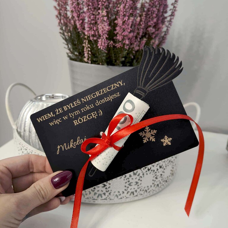 Czarna Rózga DLA NIEGO - bon podarunkowy, voucher na Święta 